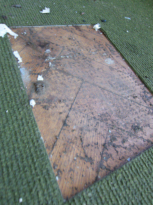 Parkett unter den meisten Teppichen