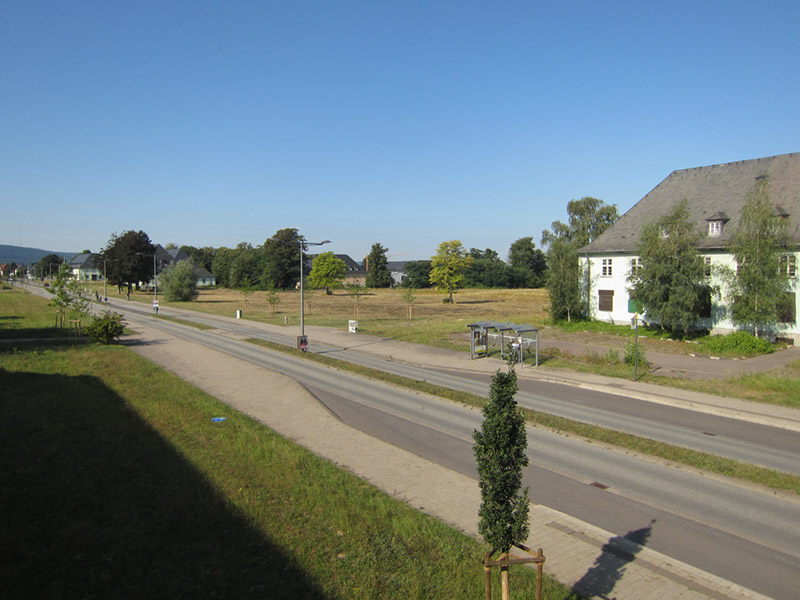 Gebäude 35 Blick in die Richthofenstraße vom 1ten Stock